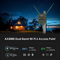 WAVLINK WiFi6 Punto de Acceso Exterior, Doble Banda 2,4G + 5G AX3000 Extensor de Malla WiFi Exterior de Largo Alcance