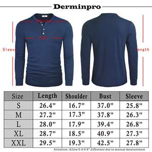 Magliette Henley a Maniche Lunghe Bianche <span class=keywords><strong>Basic</strong></span> Personalizzate OEM per Uomo - Product Image 6