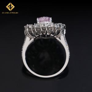 Anillo de Compromiso de Plata de Ley 925 en Oferta, Anillo de Boda para Mujer con Diamantes, Joyería de Lujo con Forma de Flor - Product Image 4