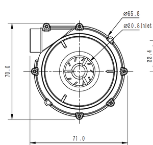 Quạt thổi áp suất cao DC 24V ly tâm - Product Image 4