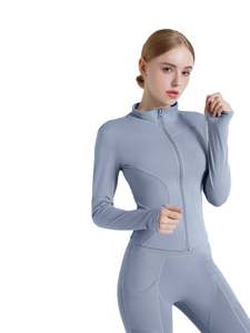 Veste de sport à séchage rapide Fly, col montant, haut de yoga amincissant, vêtements de sport, COULEURS ASSORTIES, léger, toutes saisons - Product Image 3