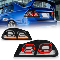 Feux arrière LED pour Honda Civic FD1 FD2 Type-R 2006-2012, style diamant, design DRL, plug and play, lampe arrière