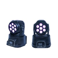 Patton 7*10W RGBW 4-en-1 Wash Moving Head LED Par Light avec contrôle DMX512 IP33 Verre trempé pour éclairage de scène DJ Disco