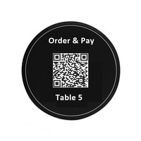 Panneaux de menu en acrylique avec code QR personnalisés, numéros de table en acrylique avec code QR, autocollants de menu en acrylique avec code QR, supports de menu en acrylique avec code QR