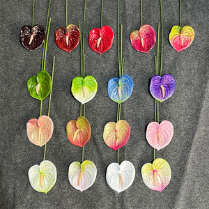 Ramo de Anturios Artificiales Yixuan, Flores de Seda con Tacto Real, Decoración para Bodas, Arte Floral, Flores de Plástico - Product Image 2