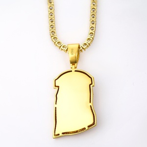 Colgante de Jesús Cristo con Moissanita GRA VVS y Cadena de Tenis, Estilo Hip Hop Cristiano, Brillante, Plata 925, para Hombre - Product Image 2