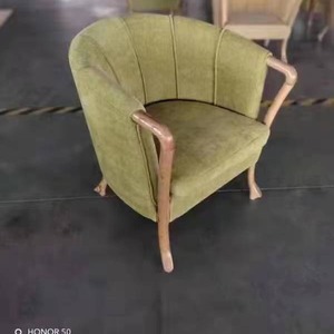 Upholstered Living Room <b>Chair</b> <b>Yellow</b> Green Solid Wood Frame Comfortable Seating For Elderly Home Use - Product Image 3