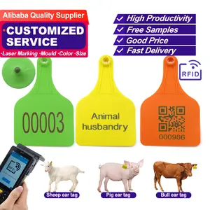 Boucles d'oreilles en forme de vache, étiquette d'oreille de chèvre, étiquette d'oreille en métal, étiquette d'oreille intelligente pour bétail, vente en gros, TX-ES005