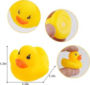 Custom Logo Float & Squeak Mini Plastic PVC Duck Baby <b>Bath</b> Sound Shower Toys for Kids - Product Image 3