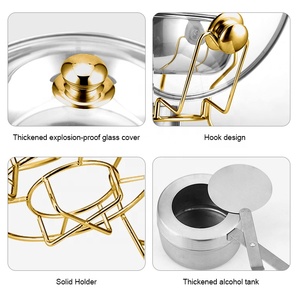 Ensemble de réchauds de buffet en argent pour la restauration, pour la vente directe - Product Image 6