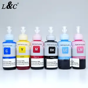 digital printing compatible 673 T673 dye inkjet printer machine refill water based bulk ink for Epson Printers L556 L805