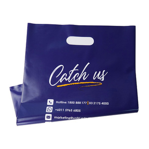 Custom Printed <b>Plastic</b> <b>Tote</b> Bags Square Digital Printing Thickened Flat Mouth Promotional Packaging Bags - Product Image 2