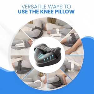 Almohada de espuma viscoelástica en forma de U para dormir de lado, con funda extraíble y lavable, material de gel de poliéster, para aliviar el dolor de cadera. - Product Image 3