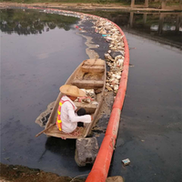 Cylindre en plastique flottant pour ponton, flotteur de corde, partie de barrière marine, tuyau inclus, barrière flottante marine