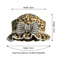 Sombreros de Fiesta con Temática de Leopardo y Pedrería, Sombreros y Gorras de Disfraces al por Mayor con Logotipo Personalizado para Grupos, Halloween