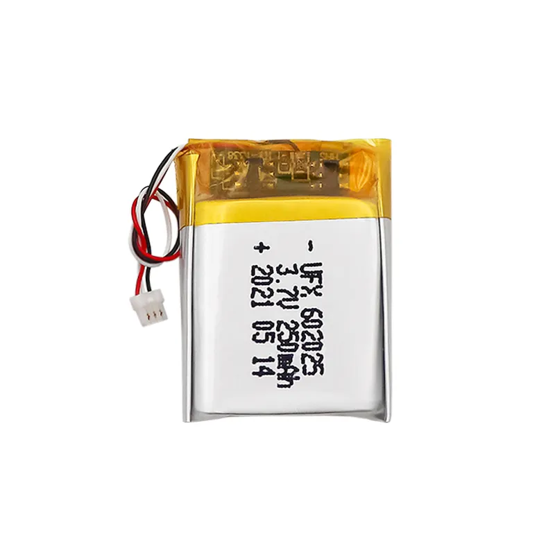 Lithium-ion Polymer Cells Factory Supply Children Toy Rechargeable Battery UFX 602025 250mAh 3.7V Lithium-ion Battery