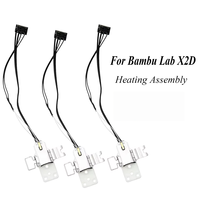 Untuk Perangkat Pemanas Hotend Kiri Bambu Lab X2D, Kit Komponen Pemanas Hotend Bambu Lab X2D, Aksesoris Printer 3D Bambu X2D