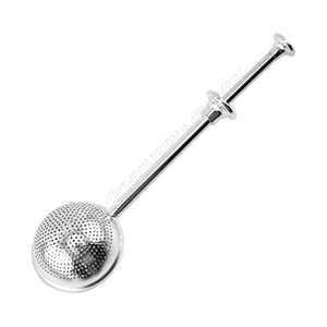 Colador de té de acero inoxidable 304 SYH406 al por mayor, infusor de bola de malla reutilizable con asa para exprimir - Product Image 5
