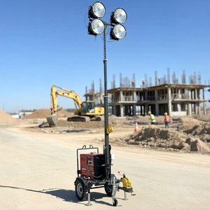 5m 7m 9m Máy phát điện diesel 4x1000W ánh sáng di động tháp Kính thiên văn mast di động ngoài trời chiếu sáng tháp - Product Image 3
