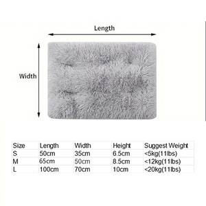 Estera de cama de perro de felpa larga gruesa cálida de invierno, estera de sofá de perro grande lavable, perrera suave para dormir, suministros para mascotas, productos para perros - Product Image 2