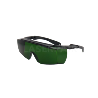 Lunettes de sécurité certifiées CE EN207 avec monture en plastique TR90, laser à fibre 1500W 1064nm OD>7 pour machine de soudage laser LP-YHP-2