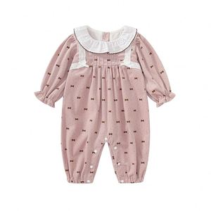 Pelele de bebé de otoño tejido ODM botón a presión poliéster/algodón niña recién nacida 6 meses ropa infantil al por mayor - Product Image 1