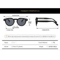 Lunettes de soleil rétro vintage de haute qualité 2025, monture ronde petite, protection UV400, pour hommes et femmes, logo personnalisé