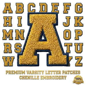 Certified Factory 3D Logo Die Cut Greek Letter Chenille Patch Iron On Custom Embroidered Patches For Clothing - Product Image 1