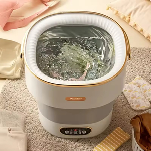 13L Mini Automatic Washing Machine, Foldable Underwear, Children's Baby, Pet Clothes, <b>Socks</b> With Rotary Dryer Plastic Housing Mi - Product Image 4