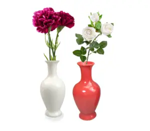 Vaso de cerâmica branco-para decoração moderna, vasos de flores pampas estilo boho nórdico minimalista para jantar, festa de mesa