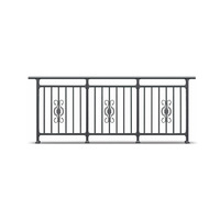 Barrière de protection pour balcon, barrière d'escalier, rail de protection de fenêtre en acier Q235, fixation au sol, personnalisable pour couloir communautaire