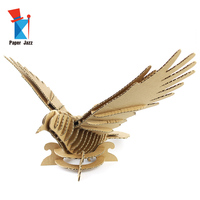 3D Oluklu Mukavva Güvercin Modeli Boyasız DIY Montaj Kuş Bulmaca Kraft Kağıt Güvercin Yapı Seti Masa Eğitici Oyuncak
