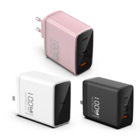 Bloc chargeur mural USB C 100W, 3 ports multi-GaN II Smart PD, charge ultra-rapide, adaptateur secteur compact pour ordinateurs portables, iPhone Galaxx