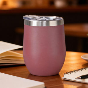 Gobelet à vin isotherme sous vide en acier inoxydable 304 à double paroi de 12 oz avec logo personnalisé Vista - Anti-fuite, sans BPA, portable - Product Image 1