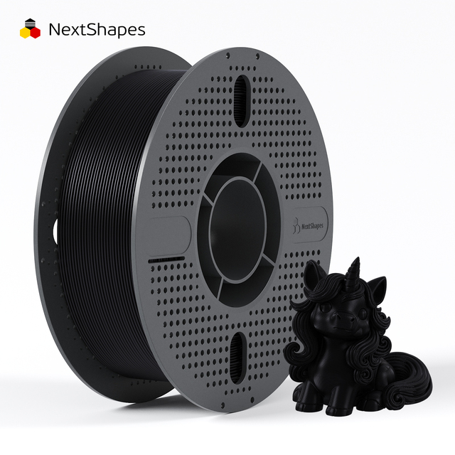 Nextshapes Hs 3d Printer Filament Polylactic Acid Pls 1.75mm 1kg Black Plastic One-piece Spool Pla Filament for Bambulab