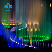 Fontaine combinée SS304 316 avec contrôle PLC intelligent, jets multicolores LED et spectacle de jets haute performance pour projets hôteliers