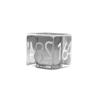 Dés de grande taille en acrylique transparent HD à bords nets, accessoire de jeu de table pour boîtes de nuit