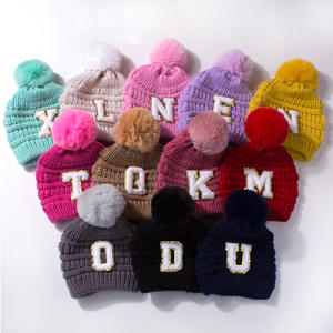 หมวกถักขนสัตว์แฟชั่นสไตล์ยุโรปและอเมริกา, ใหม่หมวกถักสำหรับเด็กมีตัวอักษรตัวเลือกสำหรับฉากกลางแจ้ง - Product Image 2