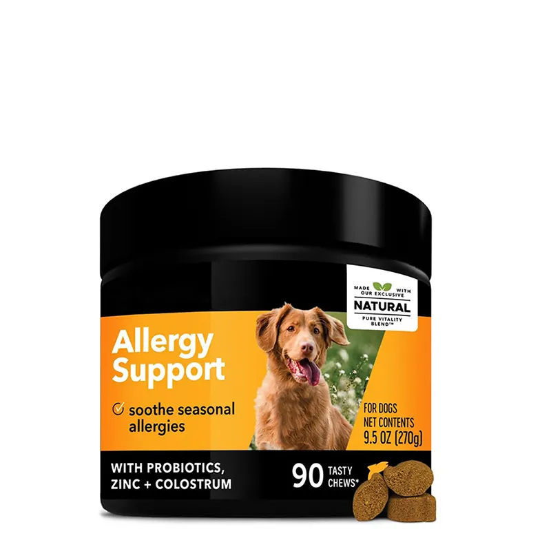 Private Label Dog Allergy Relief mastica probiotici cane allergia mastica allergia stagionale e prurito mastica per cani