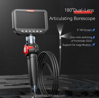 Endoscope industriel H406BD MAX à double objectif, rotation à 360 degrés, étanche IP67, résistant à l'huile, inspection de tuyaux, moteur automobile
