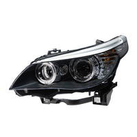 Phares avant JY pour BMW Série 5 E60 (2003-2010) avec lentilles LED Angel Eye pour feux de croisement, installation Plug-and-play pour rénovation