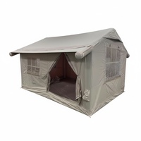 Tente Cabine Gonflable Spacieuse à Une Chambre pour 6-8 Personnes, Imperméable en Tissu Oxford, Montage Instantané, Grandes Fenêtres, Idéale pour le Camping en Famille