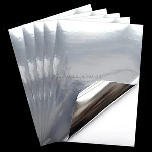Self Adhesive Clear Paper And Metalized Films Clear PE Label Matt Silver PET Bright Silver BOPP Sticker Paper Label Jumbo Rolls