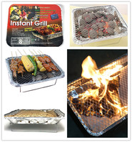 Barbecue au charbon de bois portable instantané en acier Surpass avec télécommande et dispositif de sécurité des flammes - Facile à transporter pour le camping et l'extérieur, modèle 633