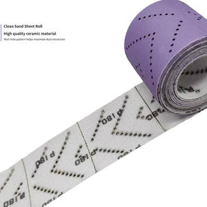 2 هوكيت لفة ورق جلخ أرجواني ، متعددة الفتحات ، 70X12 <span class=keywords><strong>m</strong></span> رملي رملي للسيارات ورق صنفرة لإصلاح الجسم - Product Image 1