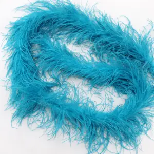 RTS Factory Direct Sales Custom 1 To 10 Ply Fluffy Turkey Ruff Feather Chandelle Boas Decorative Feather Ostrich Trim Boa