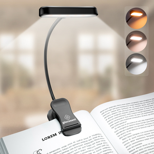 3 couleurs 5 niveaux de luminosité Lampes de lecture USB rechargeable <span class=keywords><strong>Lampe</strong></span> de livre à clipser - Product Image 1