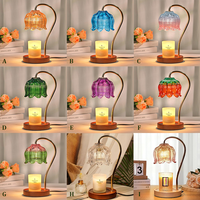 Lampe chauffe-cire électrique à intensité variable pour bougies parfumées et cire, compatible prises US/AU/EU, design floral, cadeaux pour la maison