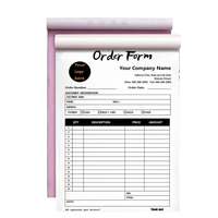 Carnet de formulaires de factures et commandes 8,3x5,5 pouces, papier autocopiant en 2 feuillets, bloc de factures duplicata, formats A4/A5/A6, formulaires NCR