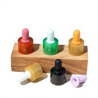 Colliers de bouchons compte-gouttes nervurés en PETG épaissi de 20 mm pour bouteilles d'huiles essentielles et cosmétiques avec bulbe en silicone